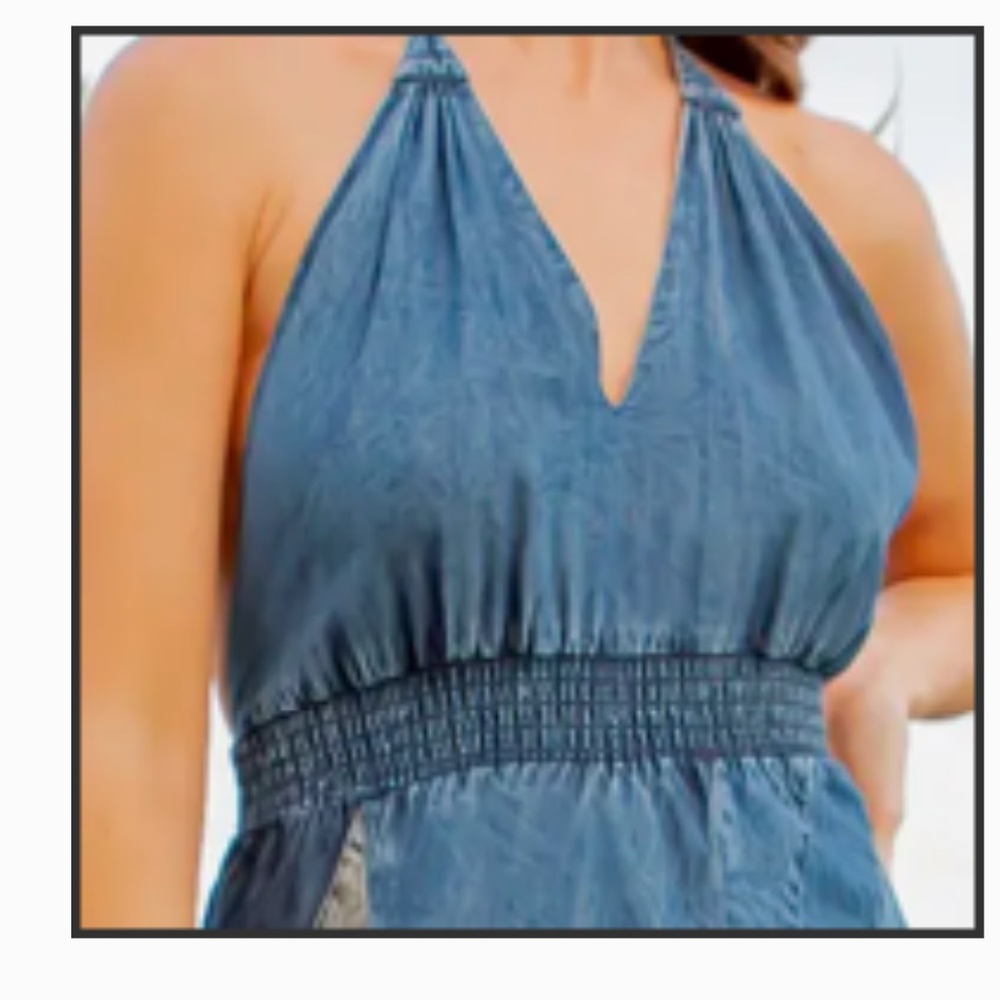 ⭐️ Young Threads “ Noelle “ Young Threads Tiered Mini Halter Dress 82 - Picture 3 of 4